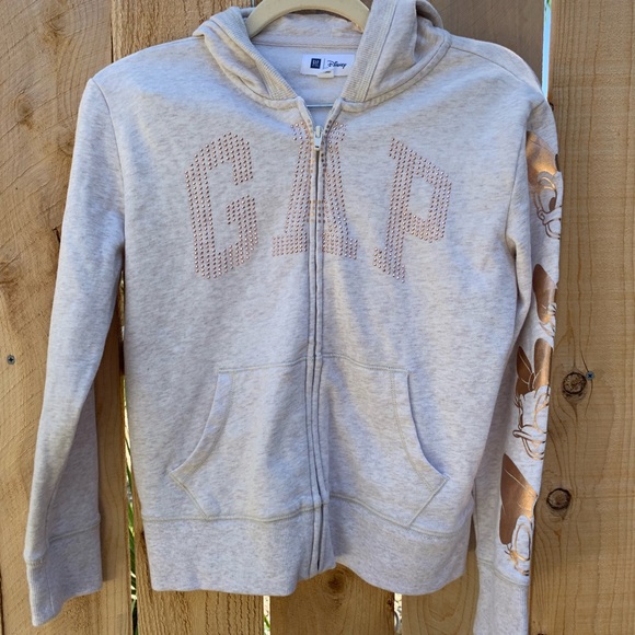 Gap X Disney Girls XL Beige Daisy GOLD SLEEVES - Picture 2 of 6